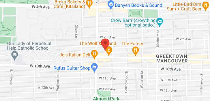 map of 3636 W 8TH AVENUE